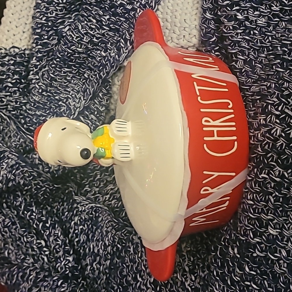 Peanuts Snoopy Rae Dunn Merry Christmas Brie Baker Mini Casserole NWT